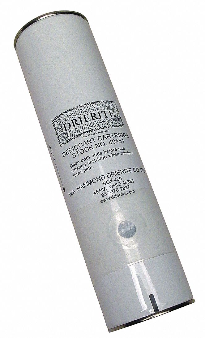 GRAINGER APPROVED Desiccant Cartridge, White, Cardboard/Steel