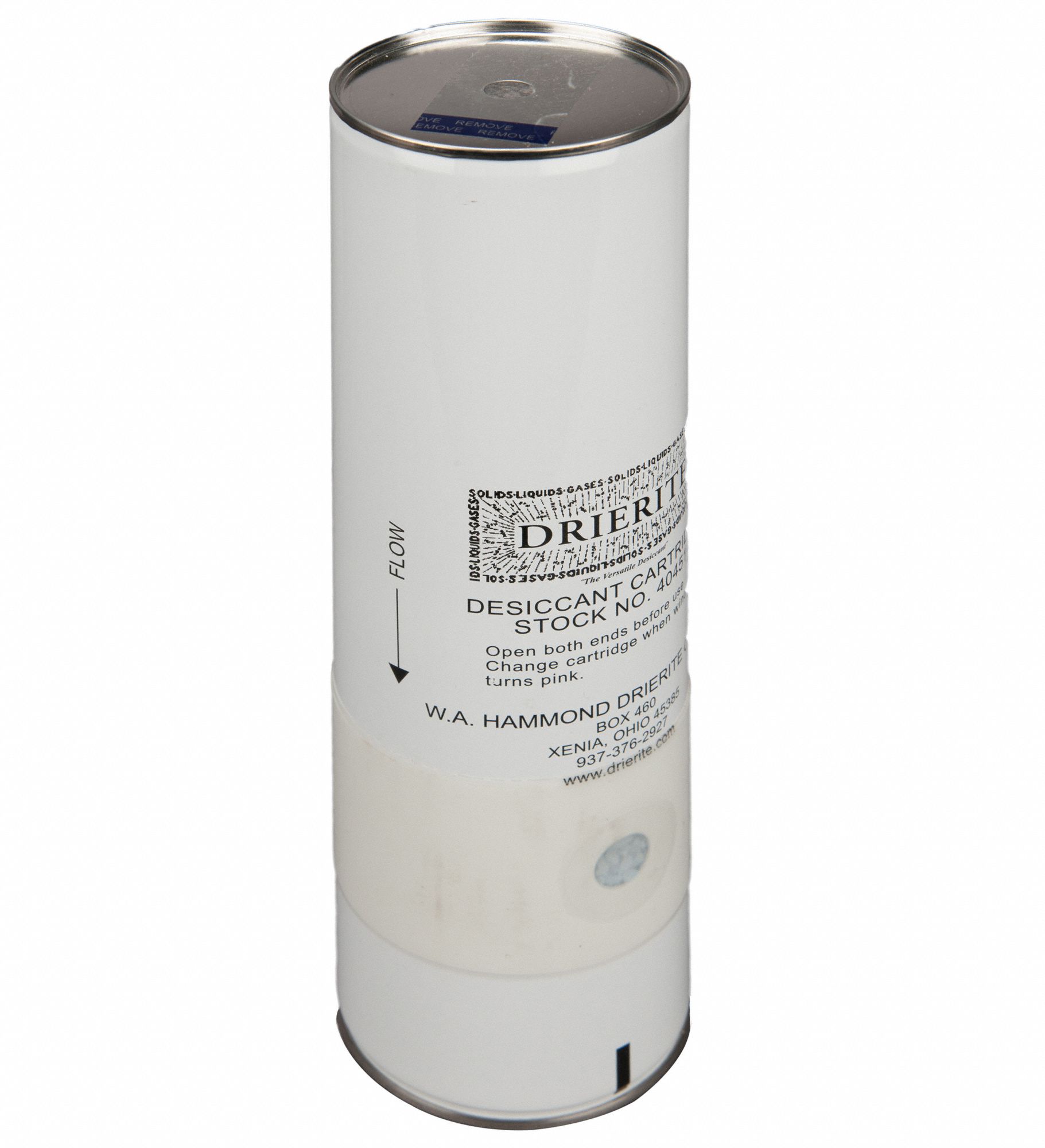 GRAINGER APPROVED Desiccant Cartridge, White, Cardboard/Steel, Cardboard/Steel, For Use With