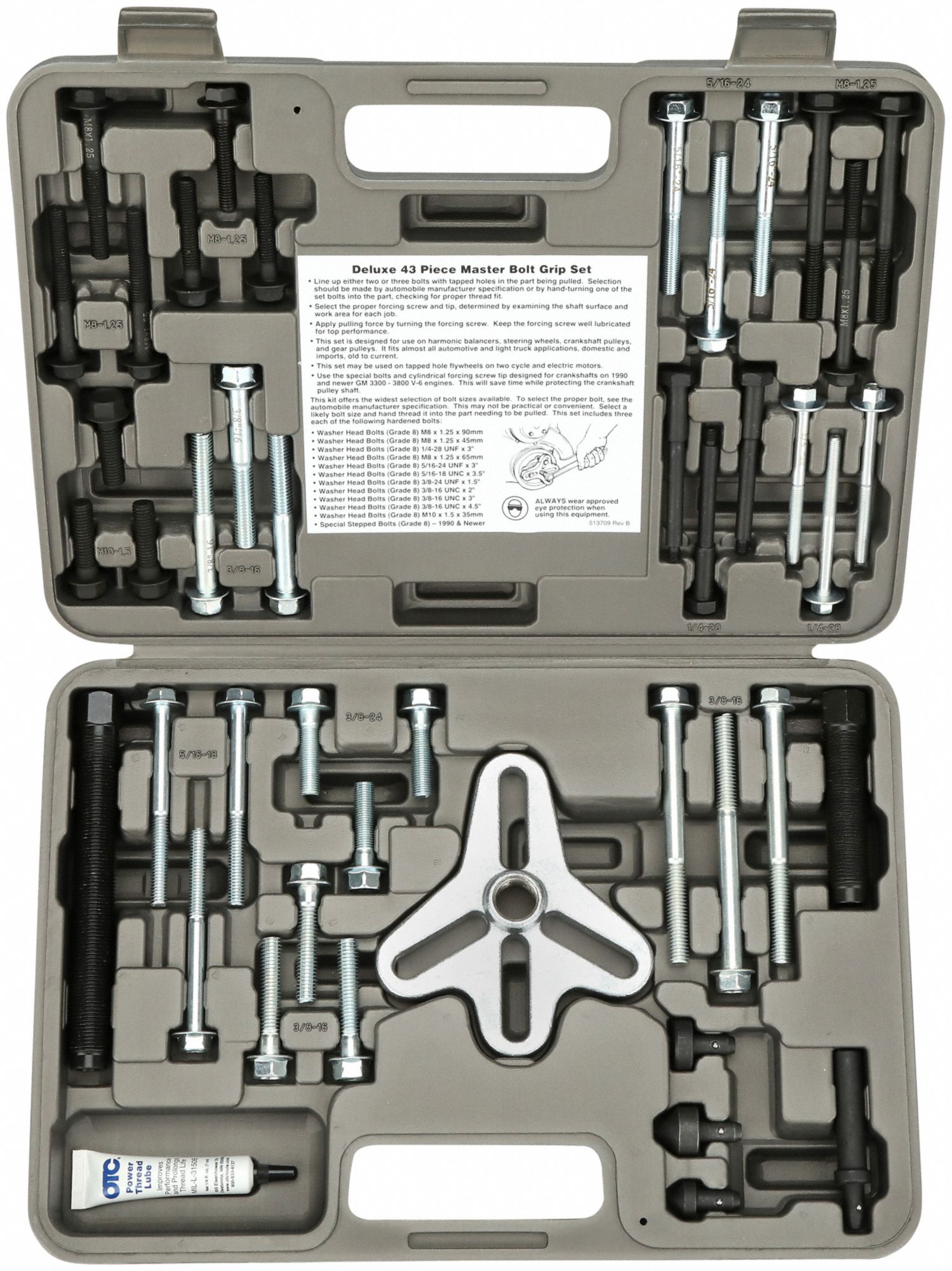 OTC, Bolt Grip Set, 43 Pieces, Master Bolt Grip Set 22A8057793
