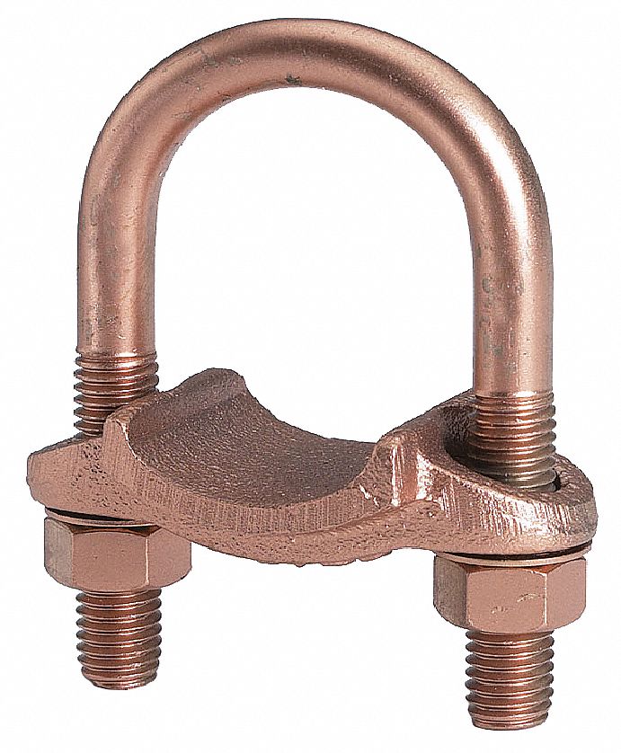 Burndy GG171 Burndy Grounding Connector Copper, Up to 1 in Braid Grounding Wire Size, 1