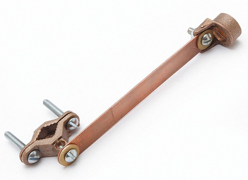 BURNDY Grounding Connector Bronze, 1/2 in Hub/8 to 4 AWG SOL/8 to 4 AWG STR Grounding Wire Size