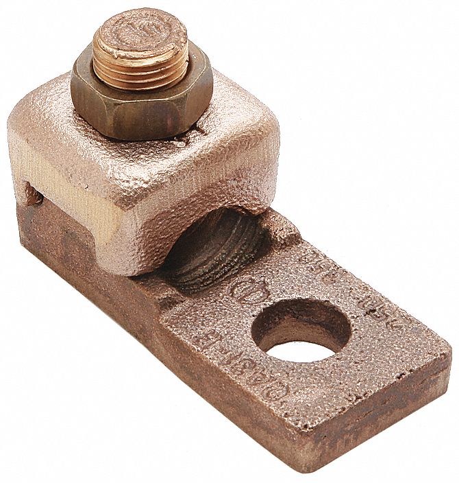 BURNDY Mechanical Connector, Terminal, No. of Conductors 1, 4 AWG