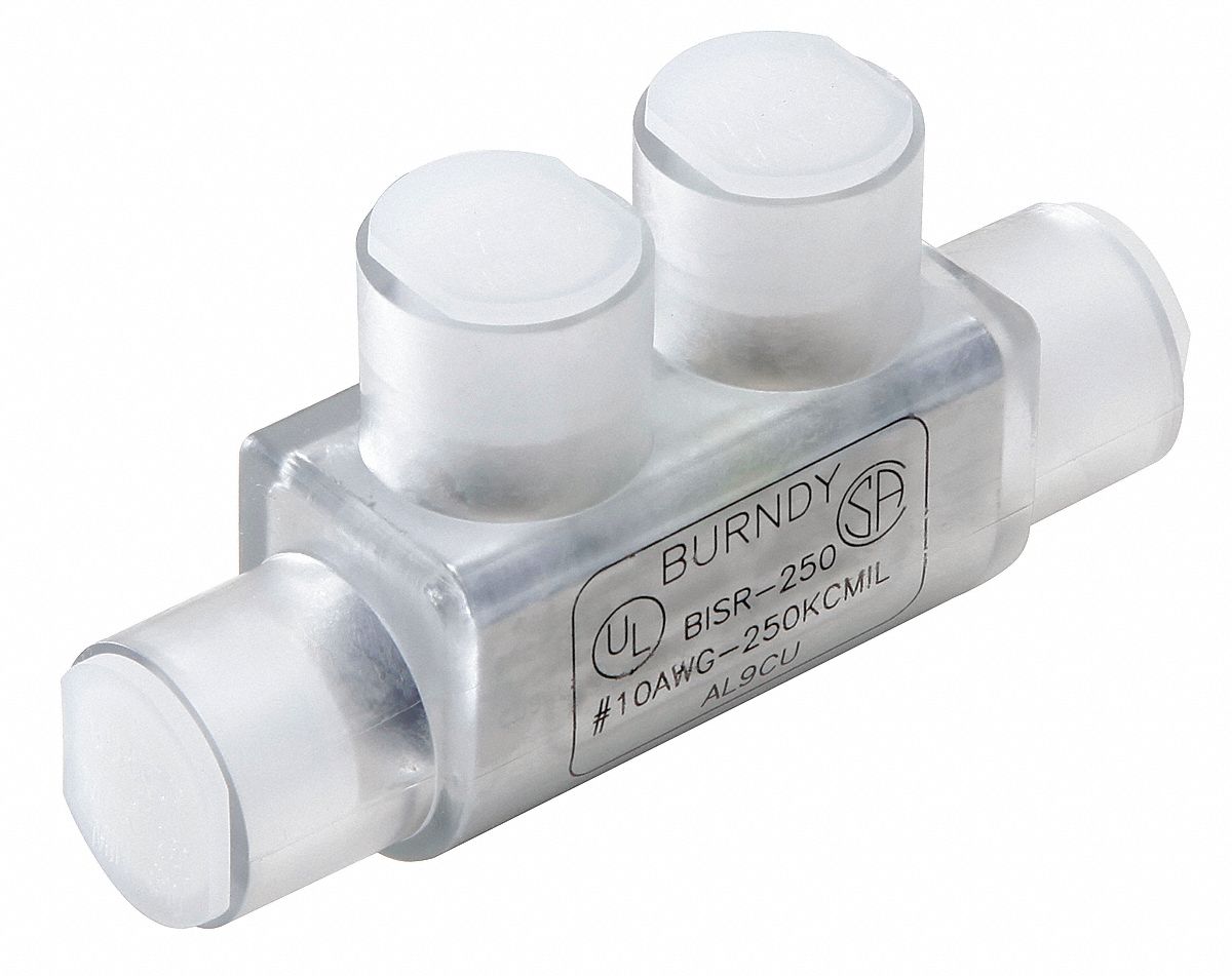 BURNDY Insulated Multitap Connector: 2 Ports, 14 AWG Min. Conductor