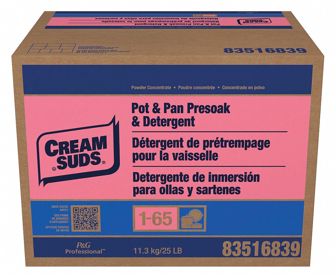 CREAM SUDS Hand Dishwashing Soap, 25 lb.Unscented 22C5292120 Grainger