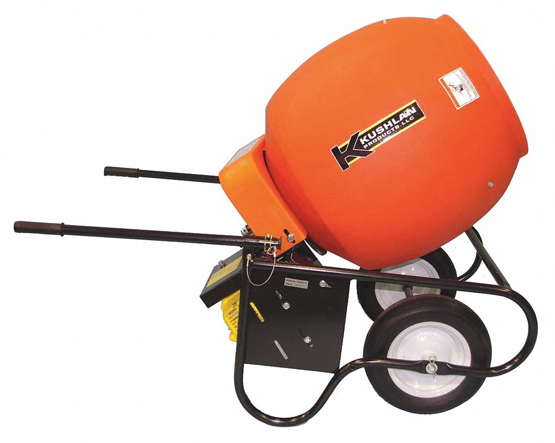KUSHLAN PRODUCTS Wheelbarrow Mixer,3.5 cu ft,Gas,2HP 22DA19350GAS