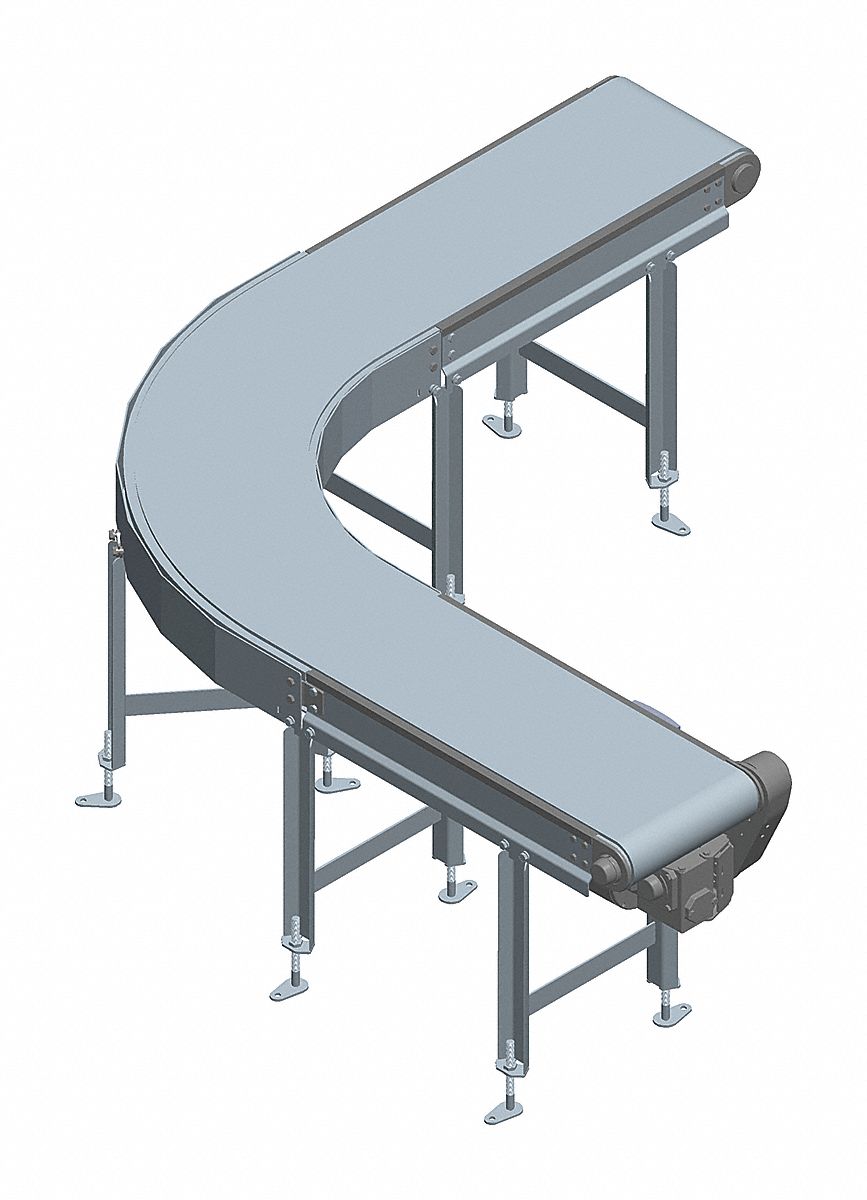 DORNER Slider Bed Belt Conveyor, UHMW Polyethylene Bed Material, MediumDuty 22DP317350