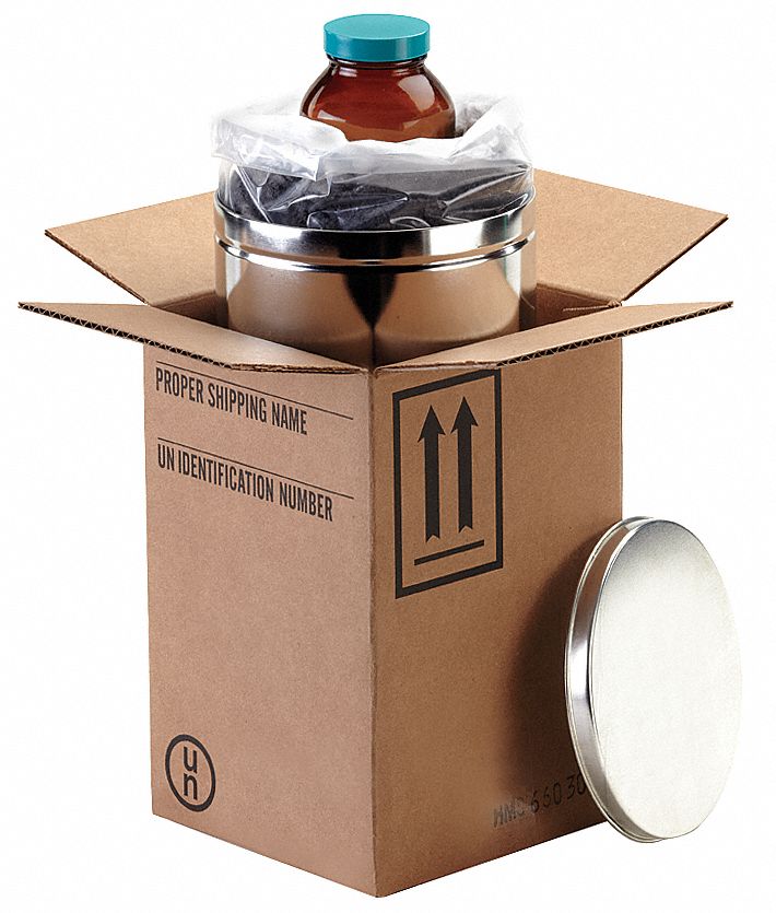 BERLIN Hazardous Material Shipping Kit 6x6x9 in, 4GV/X1.2/S, (1) 4 oz