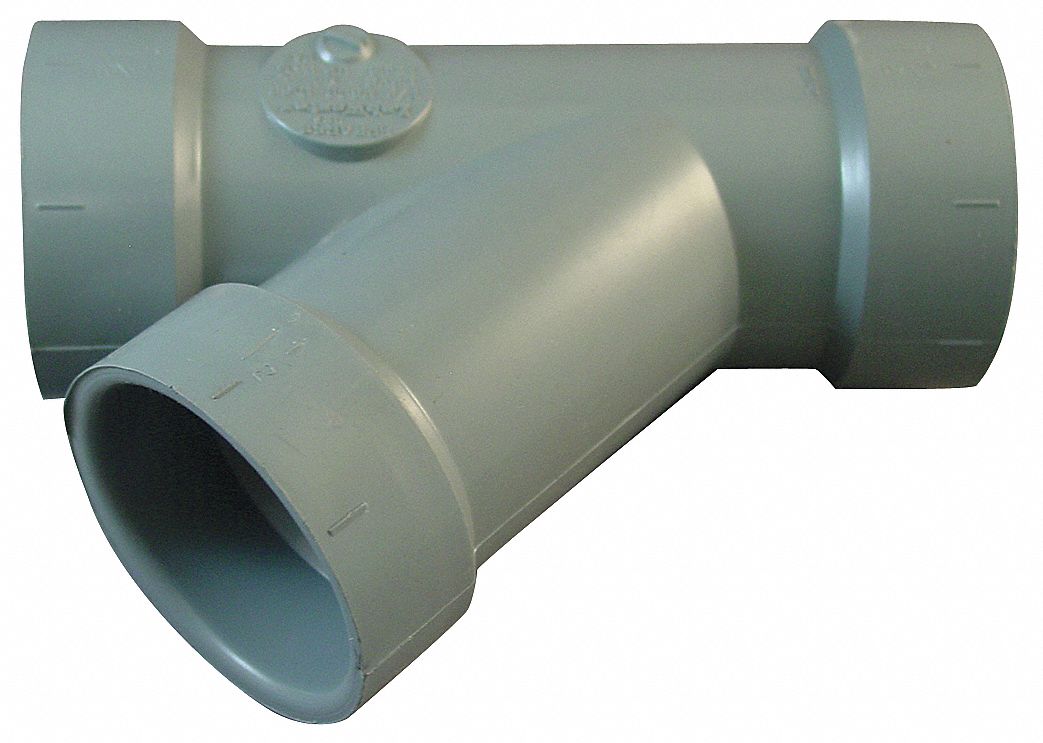SPEARS Wye, CPVC, Fitting Schedule/Class Schedule 40 DWV, 3 in Pipe Size Pipe Fitting, Hub