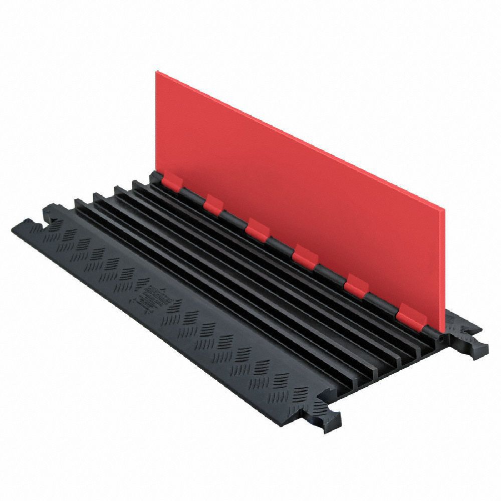 CHECKERS, 5 Channels, Hinged, Cable Protector Standard Ramp 22F225GD5X75STO/B Grainger