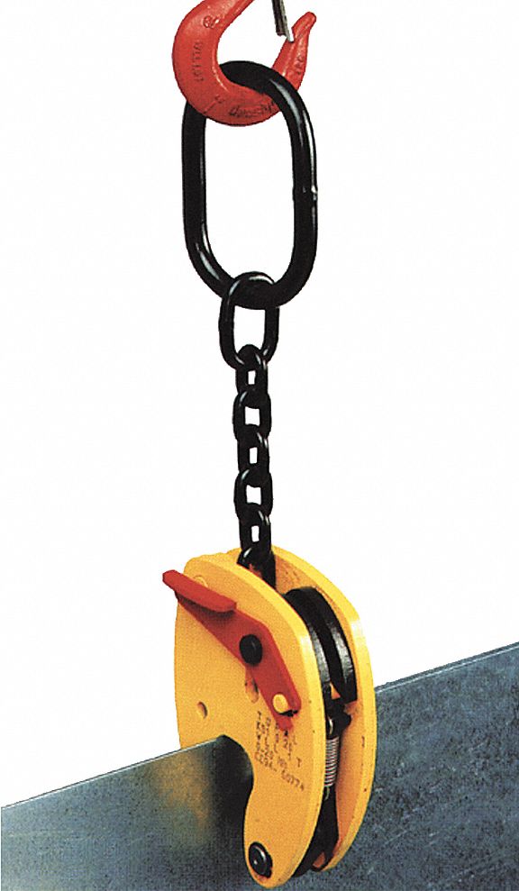 TOPAL Plate Clamp, Vertical Lift, 2,200 lb Safe Working Load, 3/4 in