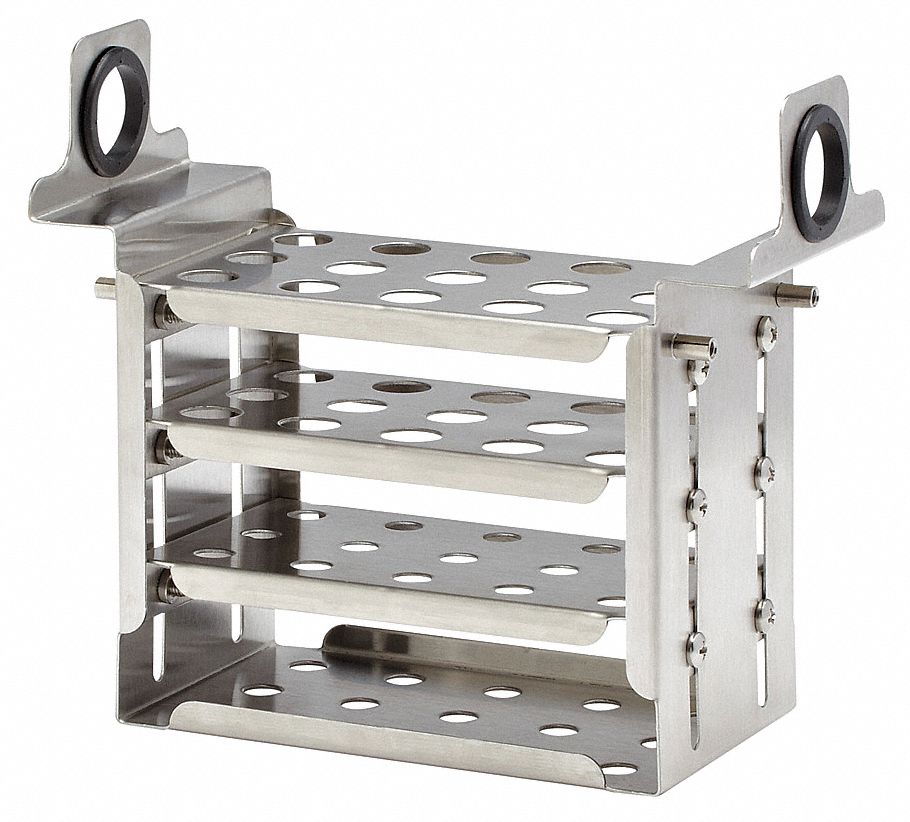 POLYSCIENCE, 1 Compartments, Stainless Steel, Test Tube Rack 22FH08
