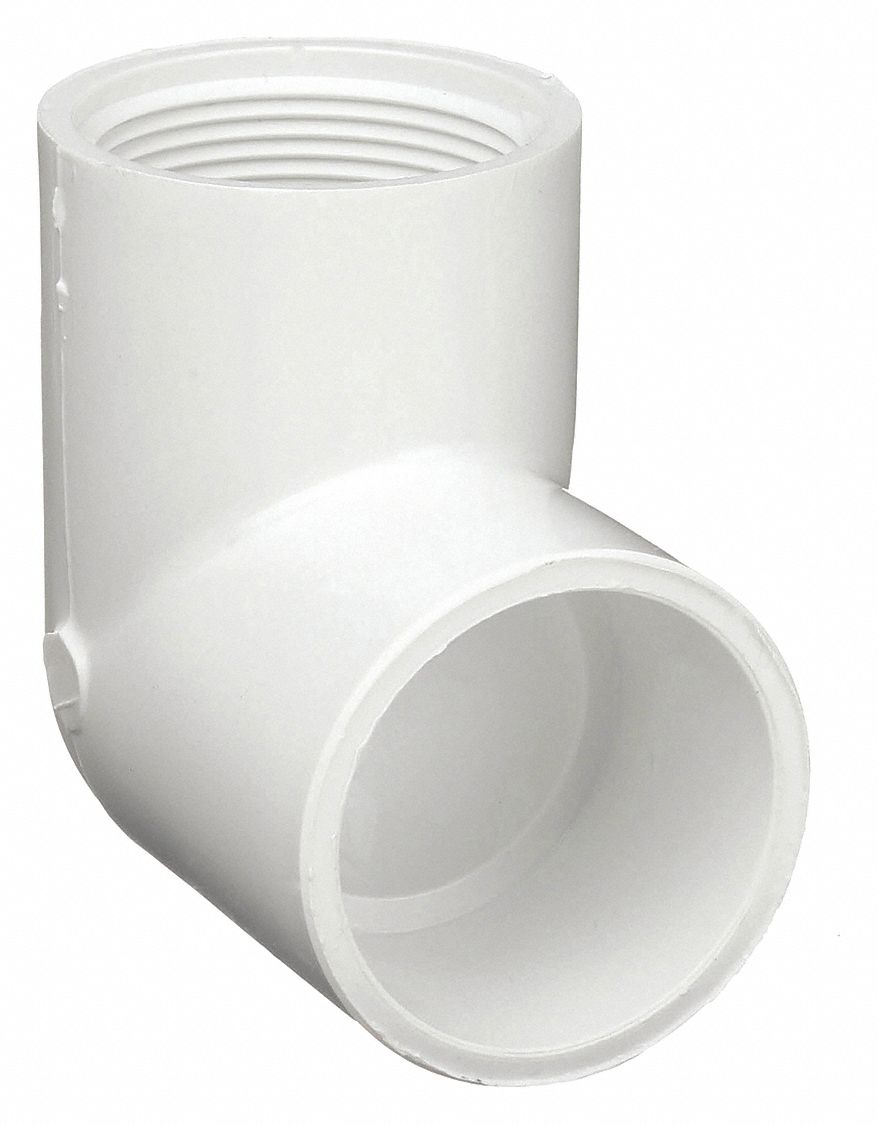 LASCO PVC Elbow, 90 Degrees, Socket x FNPT, 2 in Pipe Size Pipe