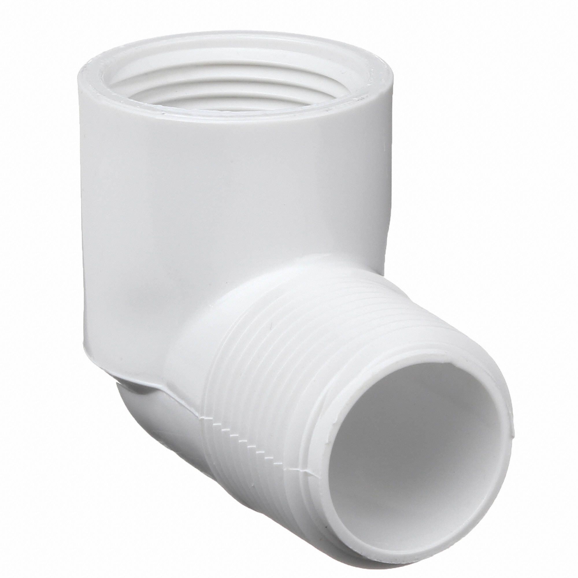 LASCO PVC Street Elbow, 90 Degrees, MNPT x FNPT, 1/2 in Pipe Size Pipe Fitting 22FJ87412005