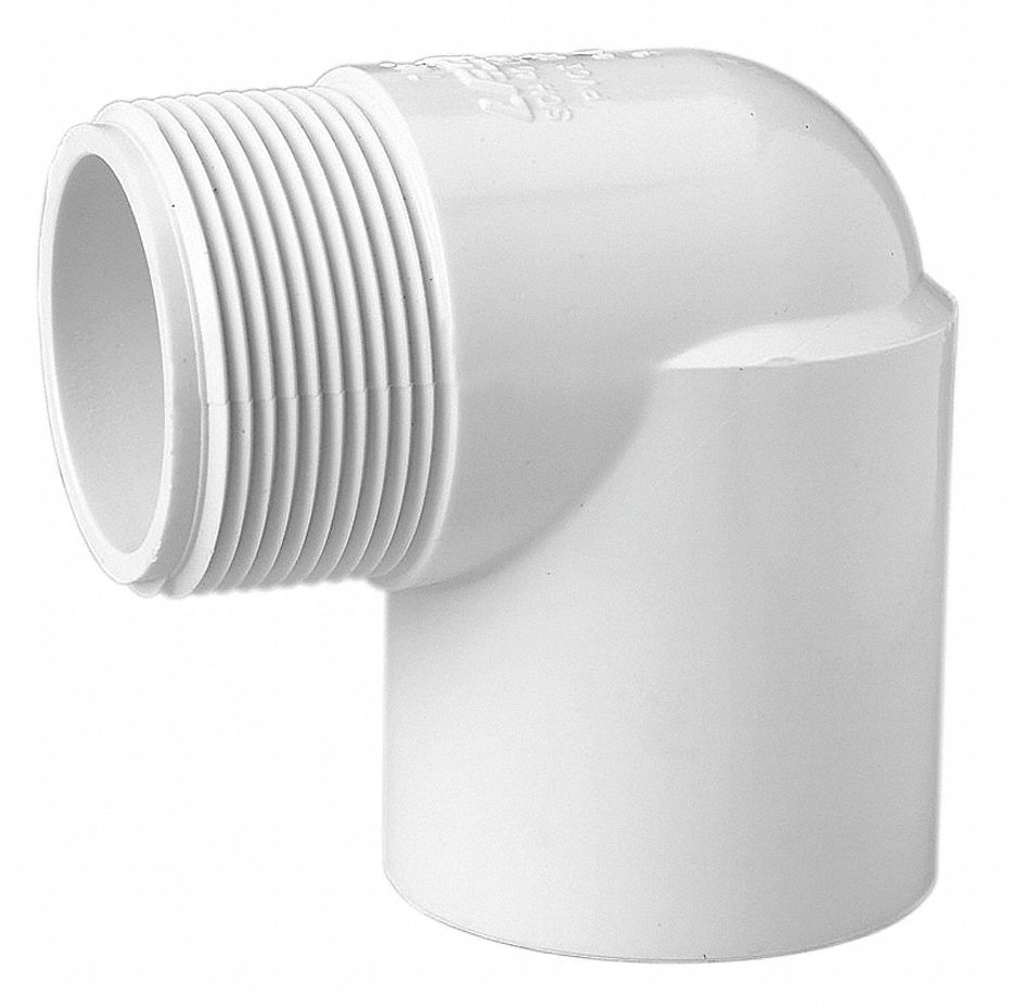 LASCO PVC Street Elbow, 90 Degrees, MNPT x FNPT, 1/2 in Pipe Size