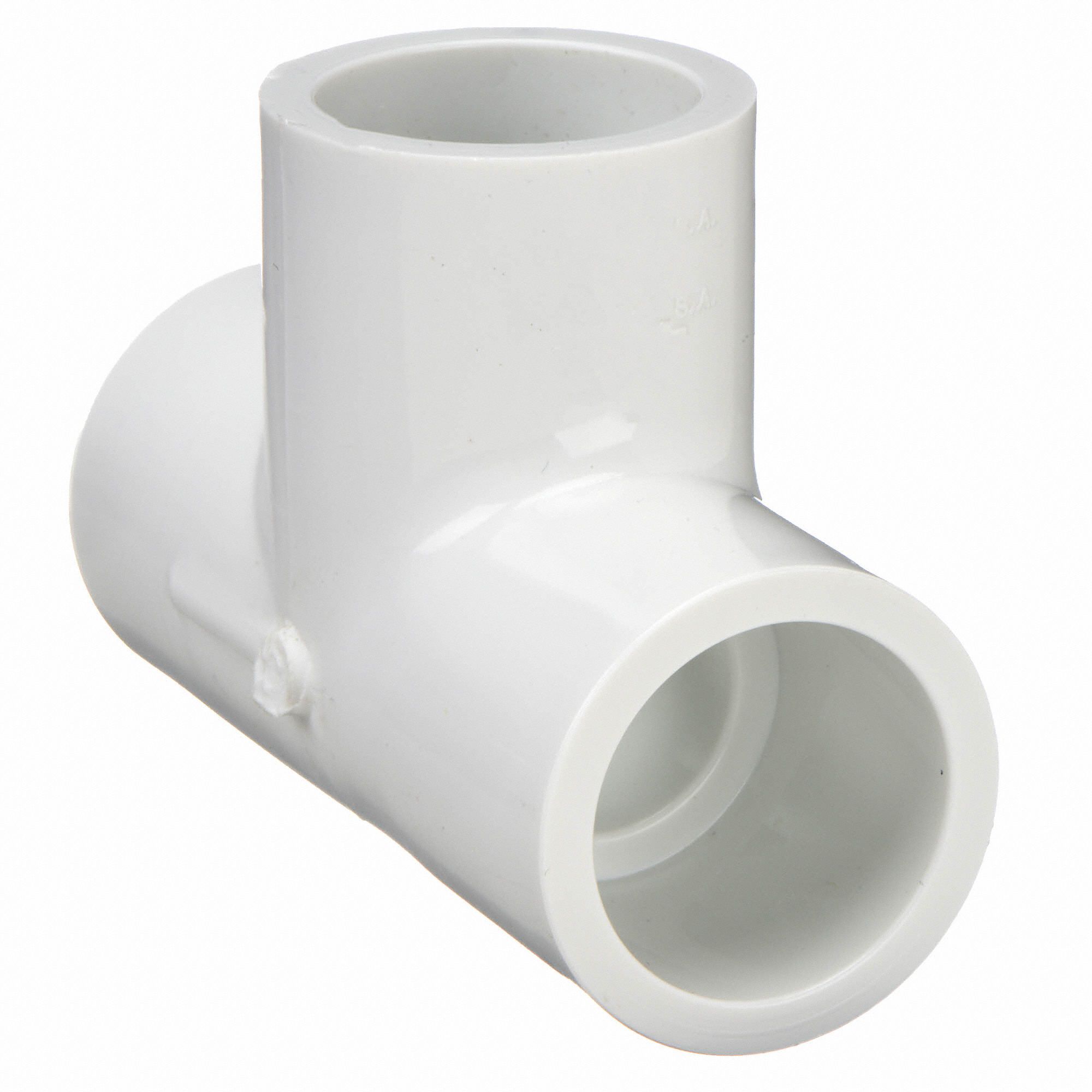 GRAINGER APPROVED PVC Tee, Socket x FNPT x Socket, 1/2 in Pipe Size