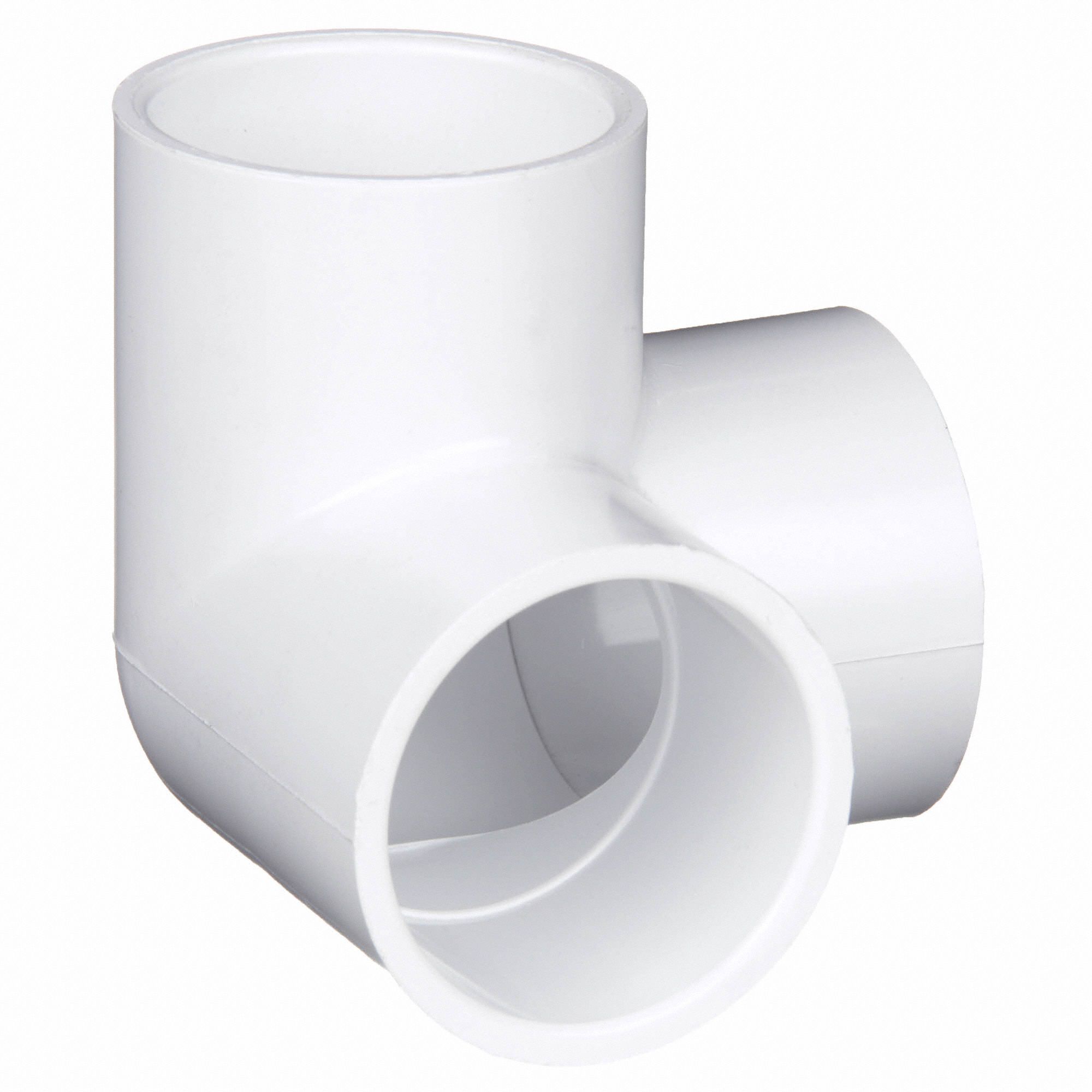 LASCO PVC Elbow, 90 Degrees , Side Outlet, Socket x Socket x Socket, 1