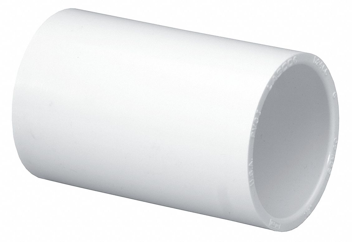 LASCO PVC Long Socket Coupling, Socket x Socket, 2 in Pipe Size Pipe