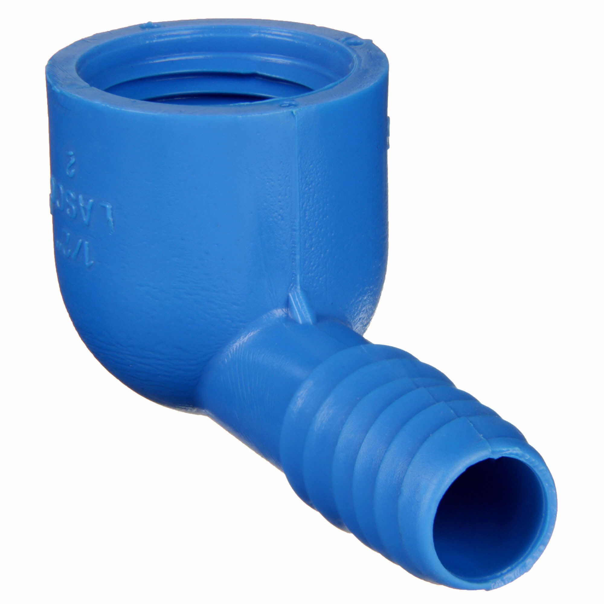 LASCO Elbow Blue, FIPT x Barbed, For 1/2 in Tube ID, 1/2 in Pipe Size