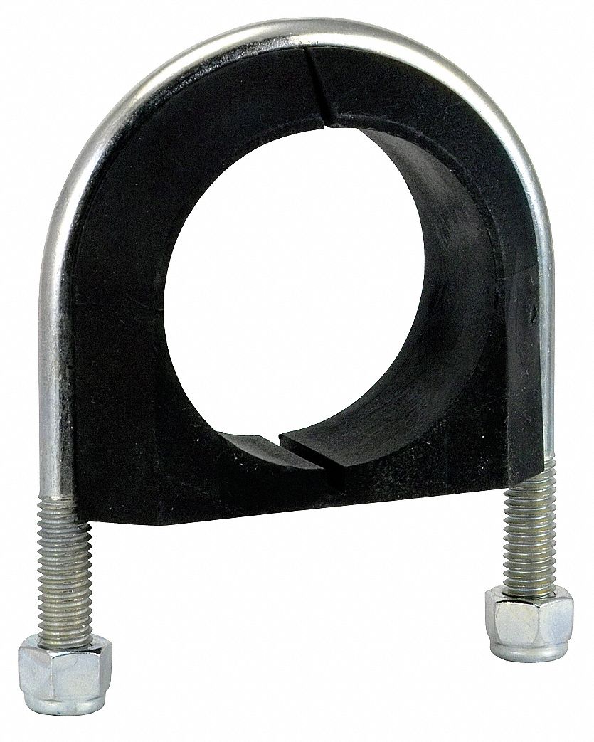 ZSI UBolt Cushion Cushion Clamp, Stainless Steel, Thermoplastic