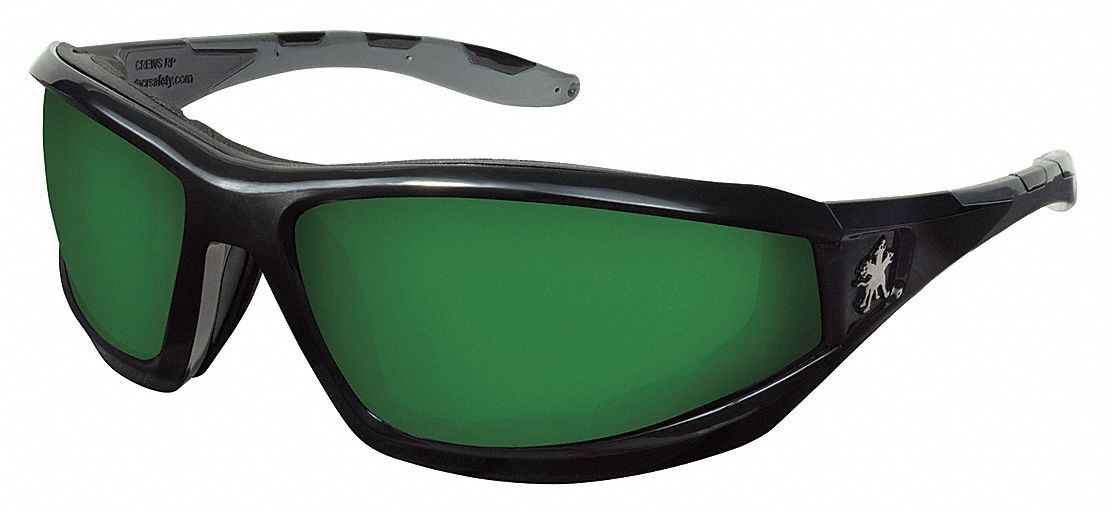 MCR SAFETY Safety Glasses AntiScratch, W3, Eye Socket Foam Lining, Wraparound Frame, Full