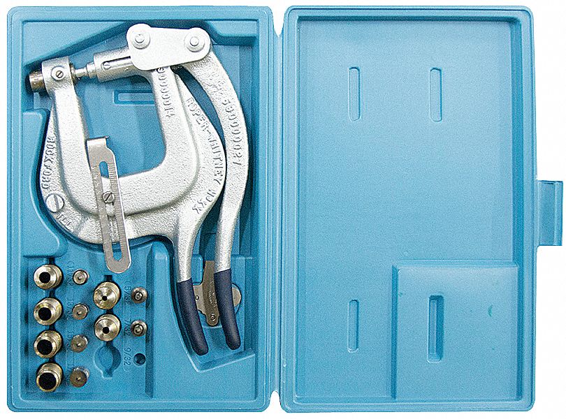 ROPER WHITNEY Hole Punch Kit, 15, 16 ga. Steel 22JK59XX KIT Grainger