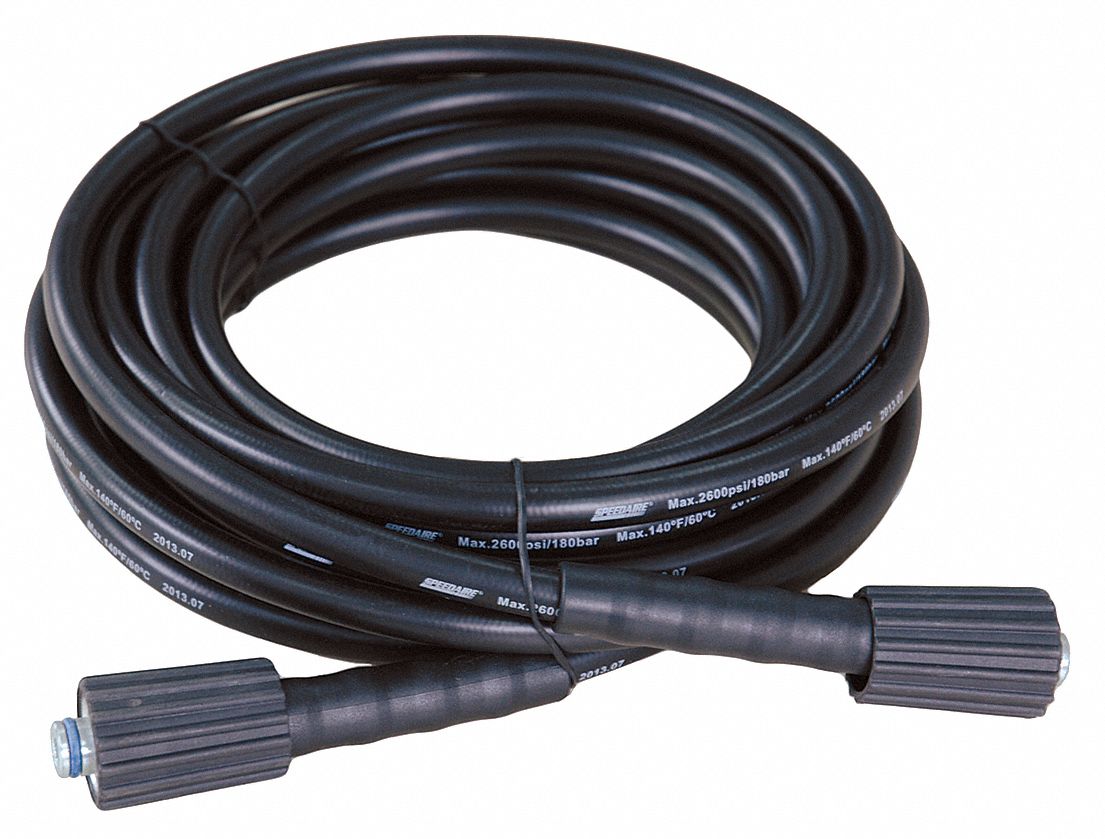SPEEDAIRE Pressure Washer Hose 1/4 in Hose Inside Dia., 25 ft Hose Lg