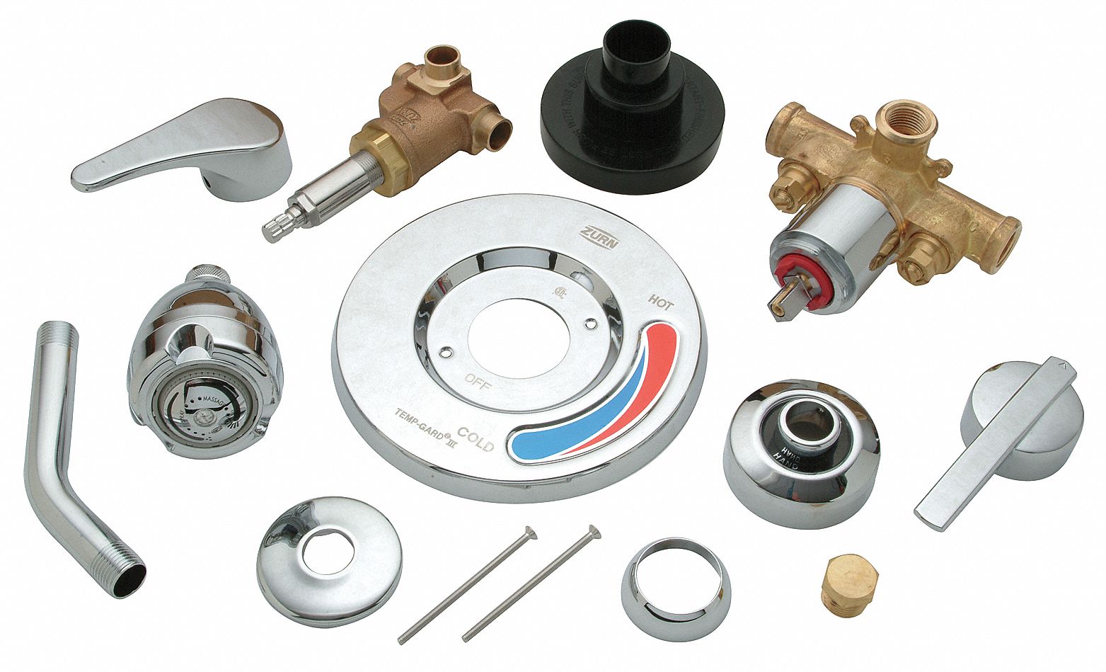 ZURN Metal Wall Mounted Shower Head Kit, 2.50 gpm, 1/2" FNPT Connection