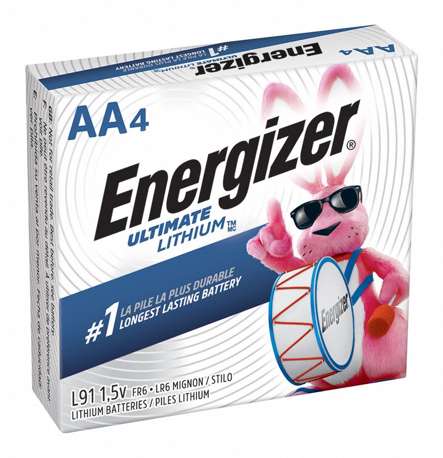 ENERGIZER Ultimate Lithium, AA Battery, Lithium, High Performance, 1.5V