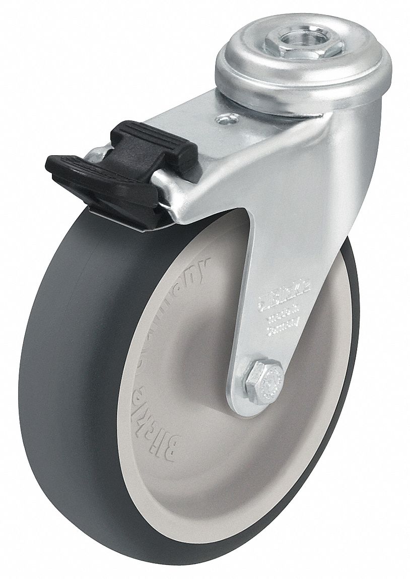GRAINGER APPROVED General Purpose BoltHole Caster, 3 in Wheel Dia