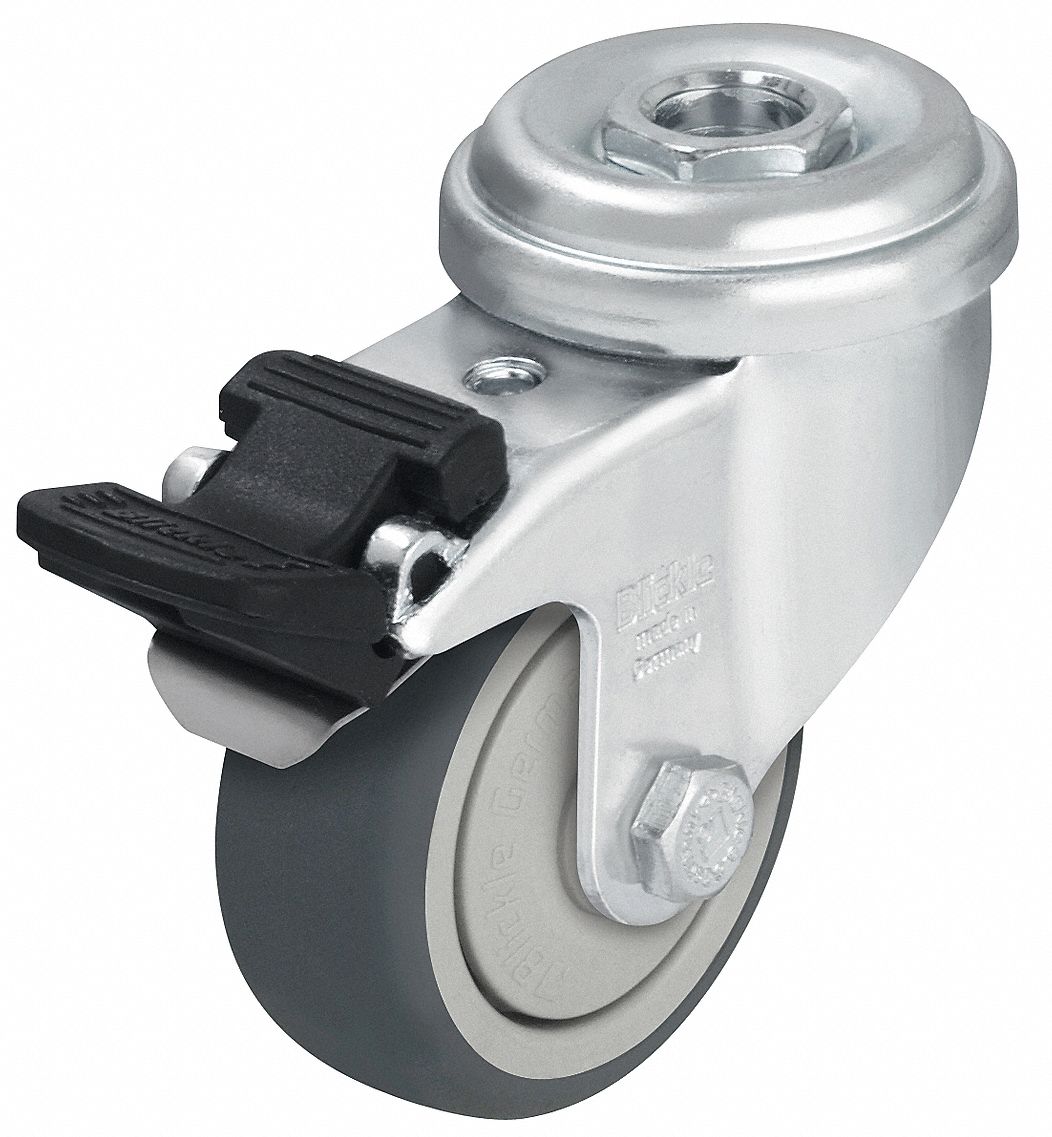 GRAINGER APPROVED LowProfile BoltHole Caster 2 in Wheel Dia., 110 lb
