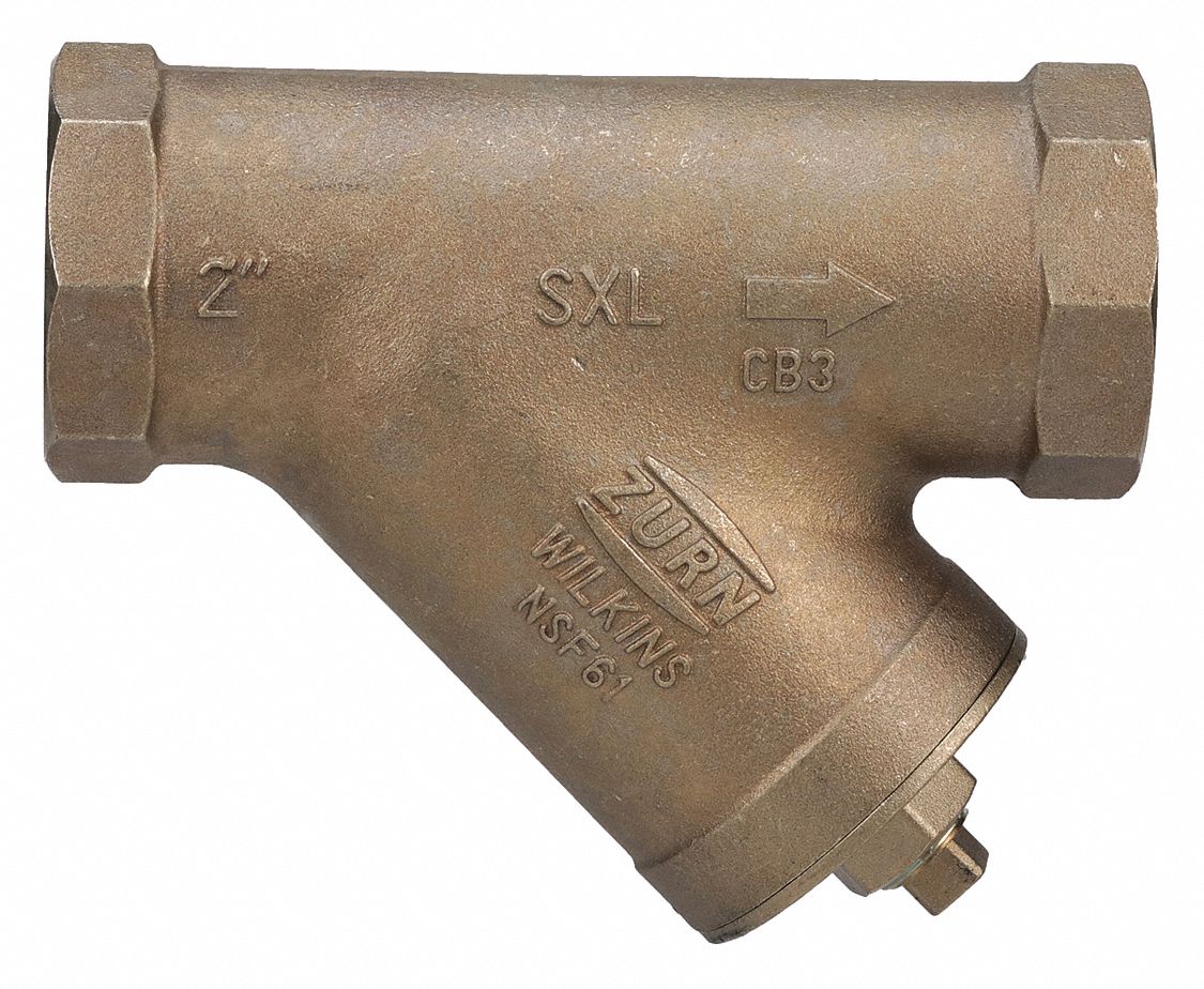 ZURN WILKINS 2 in Y Strainer, FNPT x FNPT, 20 Mesh, 7 1/2 in Length