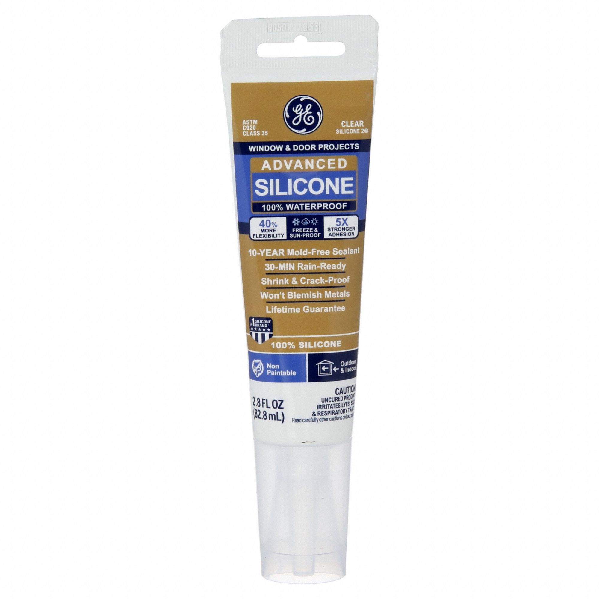 GE, Advanced Silicone, Clear, Silicone Sealant 22N7632810435 Grainger