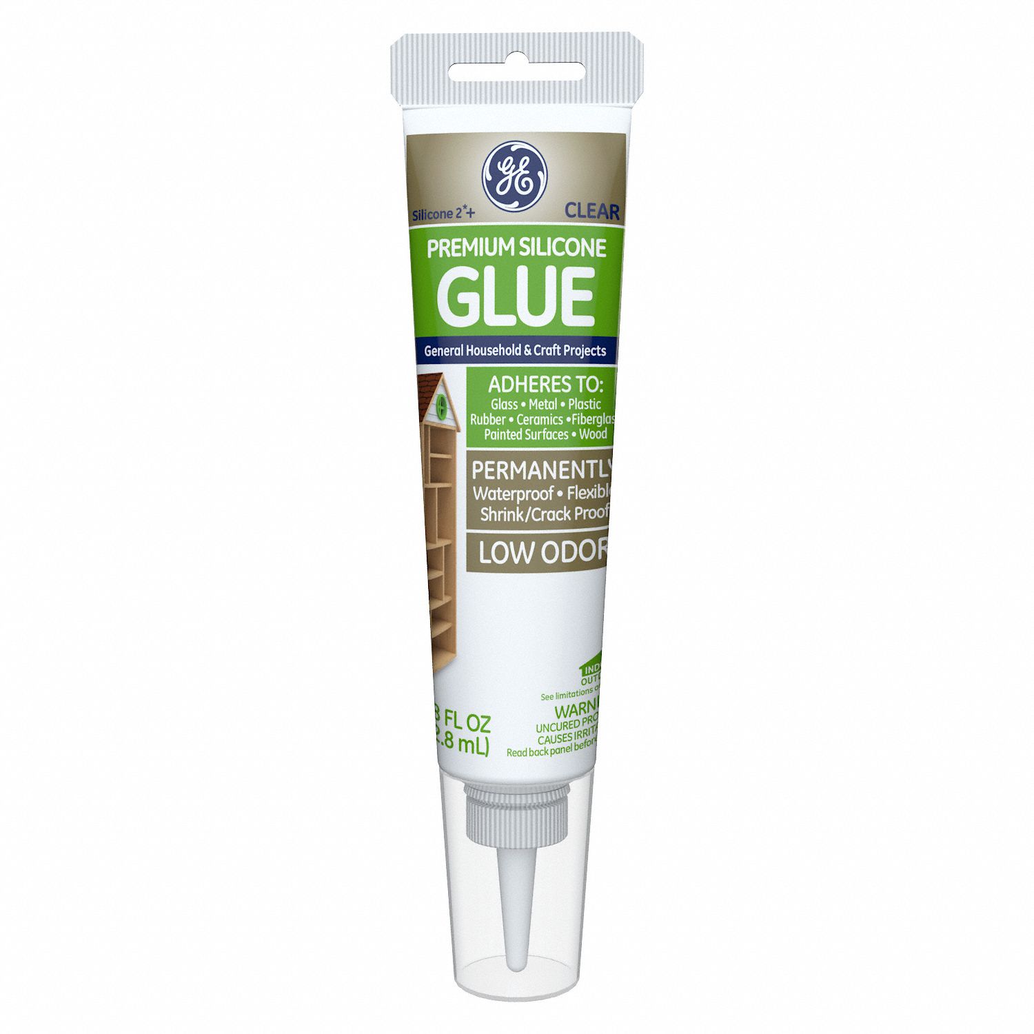 GE Clear Rubber Sealant, Silicone, 2.8 oz Tube 22N770GE280 Grainger