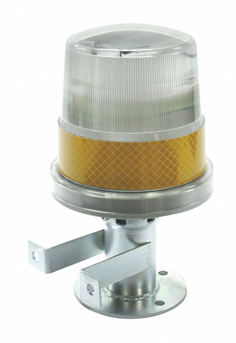 Warning Light, LED, Solar NiMH Battery, Flashes per Minute 60, 719/32