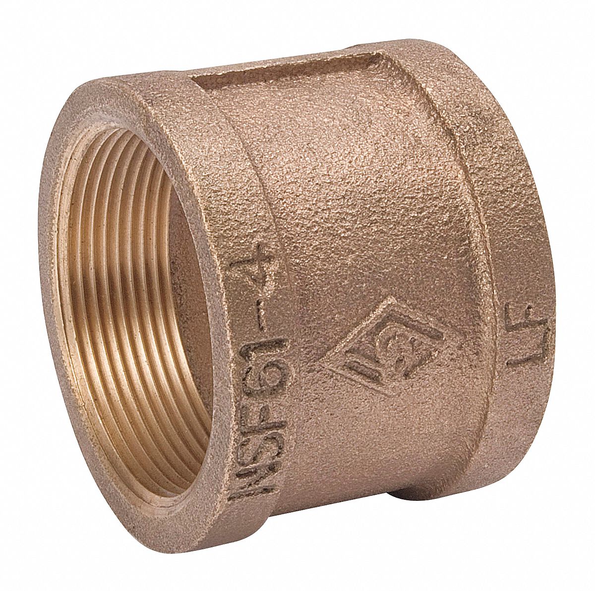 GRAINGER APPROVED Brass Coupling, FNPT, 1/8 in Pipe Size, 1 EA 22UL23