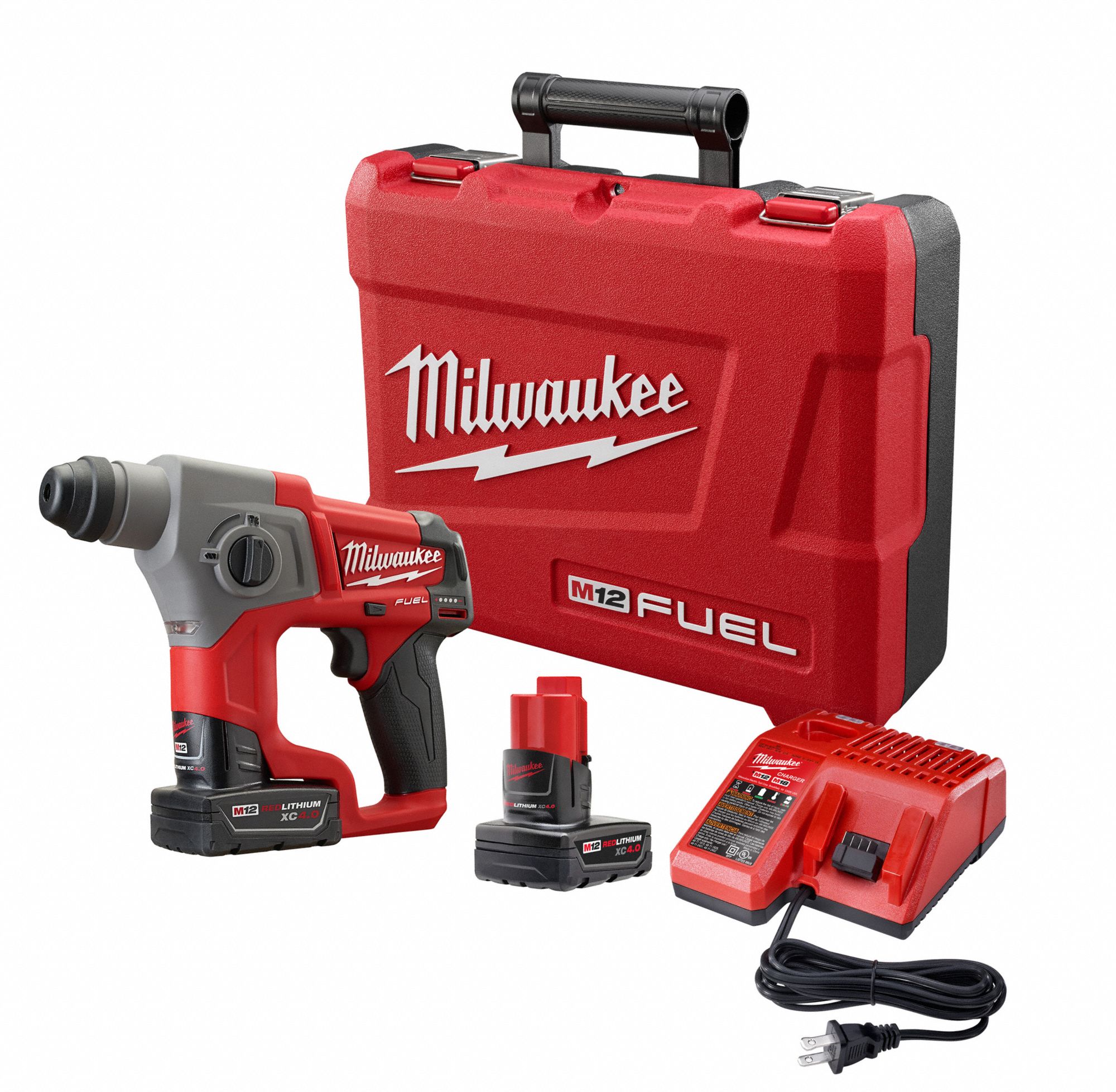 MILWAUKEE, PistolGrip, 12 V, Cordless Rotary Hammer Kit 22UT752416