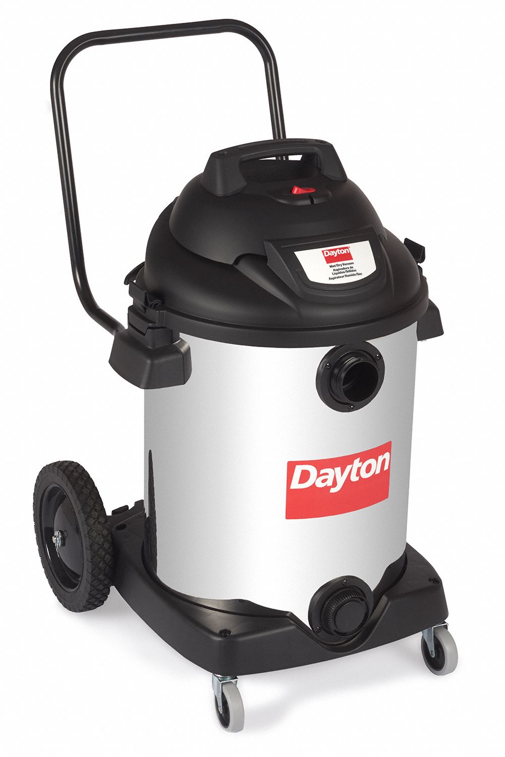 DAYTON Shop Vacuum, 15 gal Tank Size, 90 cfm, 1 1/2 in Vacuum Hose Dia