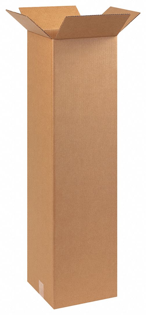 GRAINGER APPROVED Shipping Box, Tall, Single Wall, 10x10x40 in Inside