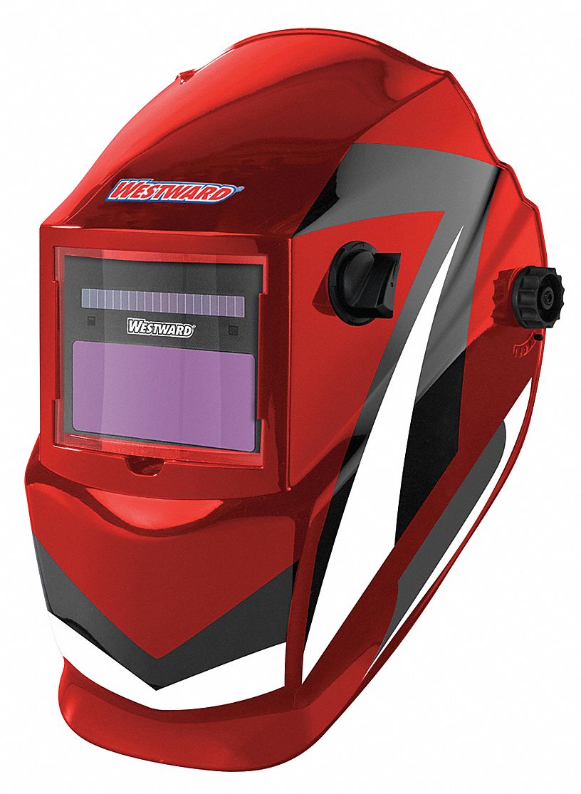 WESTWARD Welding Helmet AutoDarkening, 2 Arc Sensors, Graphic, Black