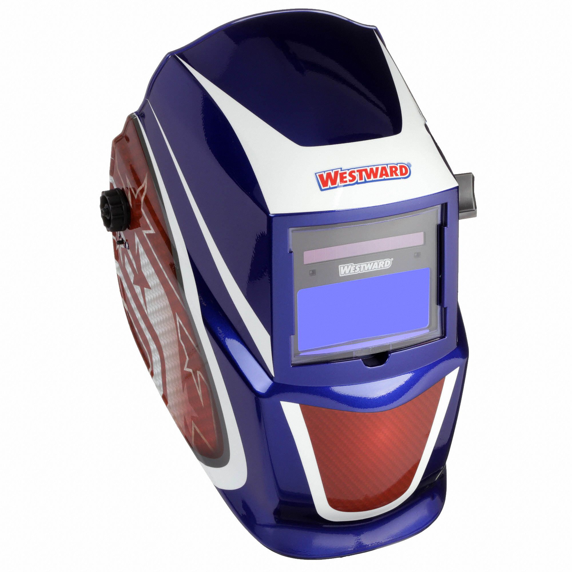 WESTWARD Welding Helmet AutoDarkening, 2 Arc Sensors, Graphics, Blue