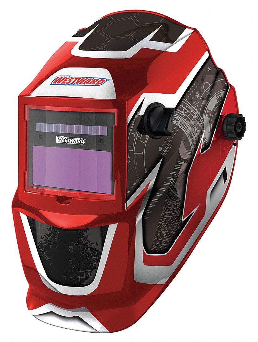 WESTWARD Welding Helmet AutoDarkening, 2 Arc Sensors, Graphics, Black