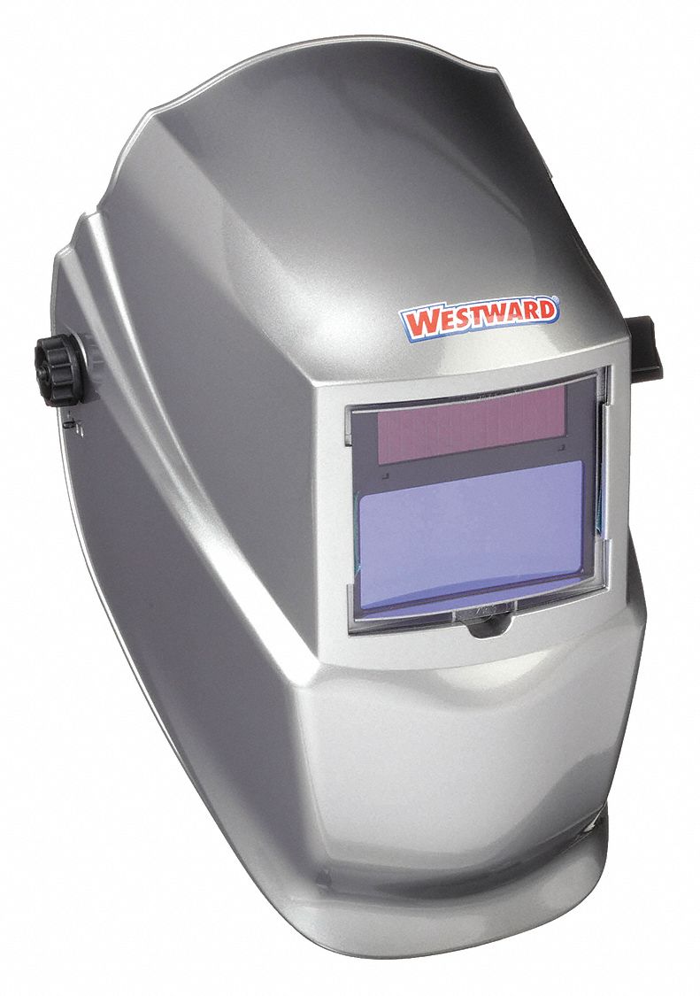 WESTWARD AUTODARKENING WELDING HELMET, 2 ARC SENSORS, GREY, W913, 3.