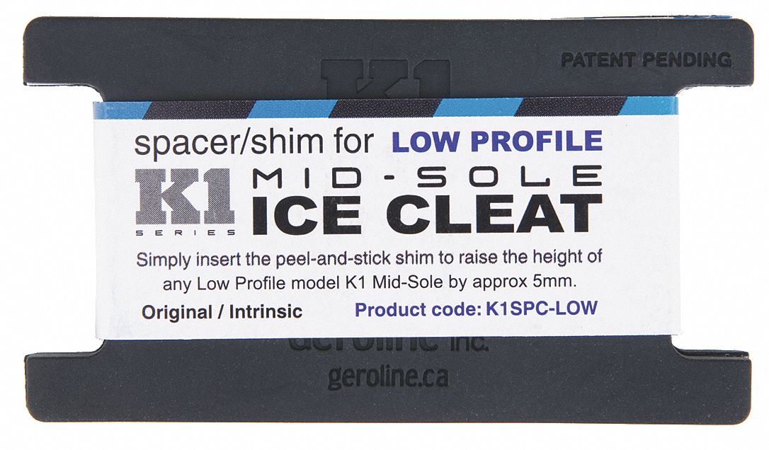 K1 SERIES ICE CLEATS SPACER, UNIVERSAL, 3 IN LONG, 1¾ IN WIDE, BLACK, UNISEX Traction Devices