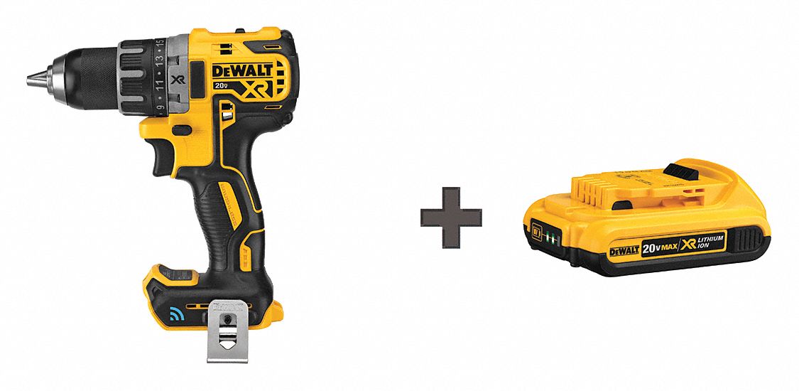 DEWALT, 20V DC, Compact Premium, Drill 234Z73DCD792B/DCB203 Grainger