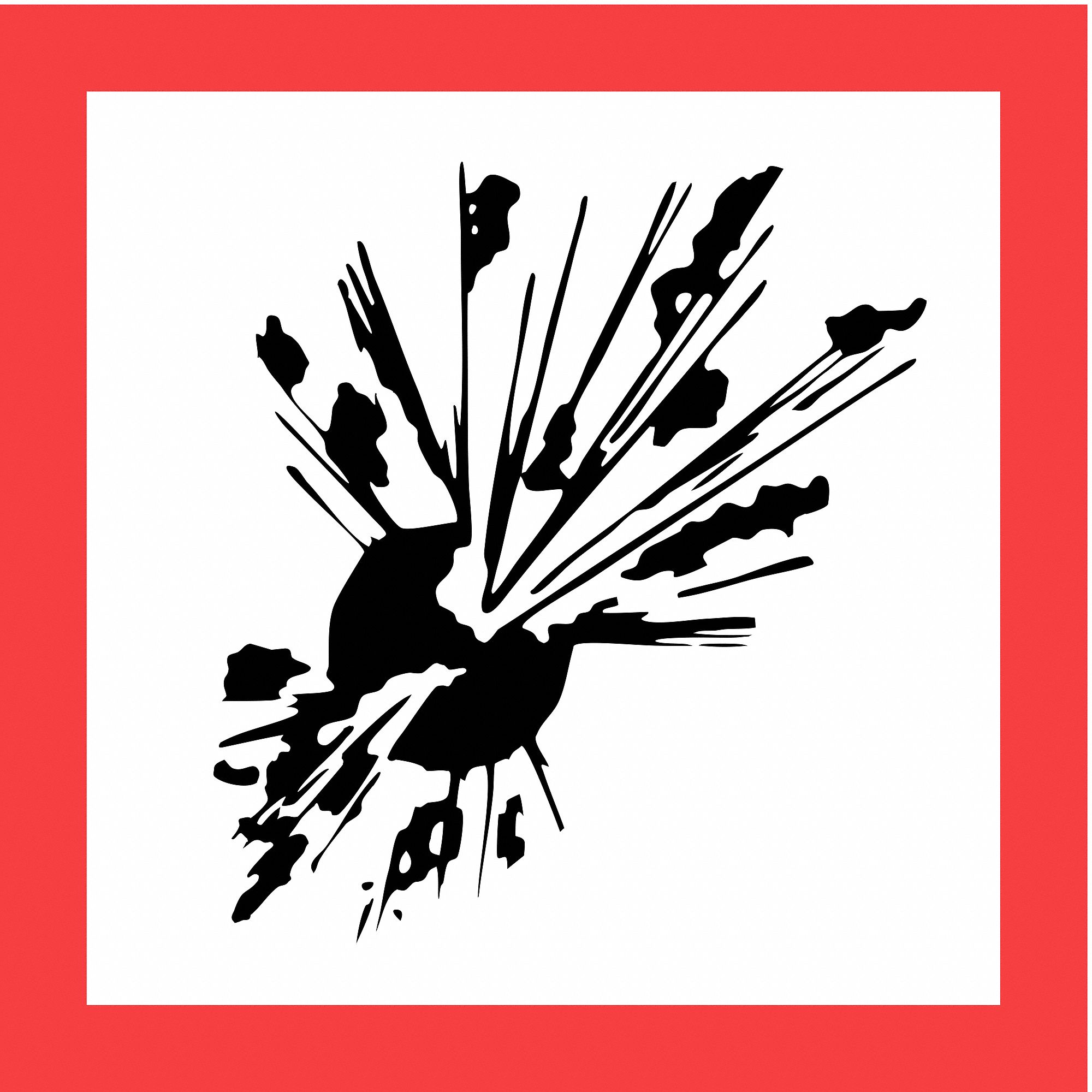 GHS SAFETY, No Text, Exploding Bomb (Picto), Pictogram Sign 23J590