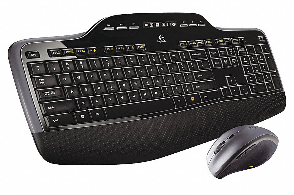 LOGITECH Wireless Keyboard, Black, USB 23K303LOG920002416 Grainger