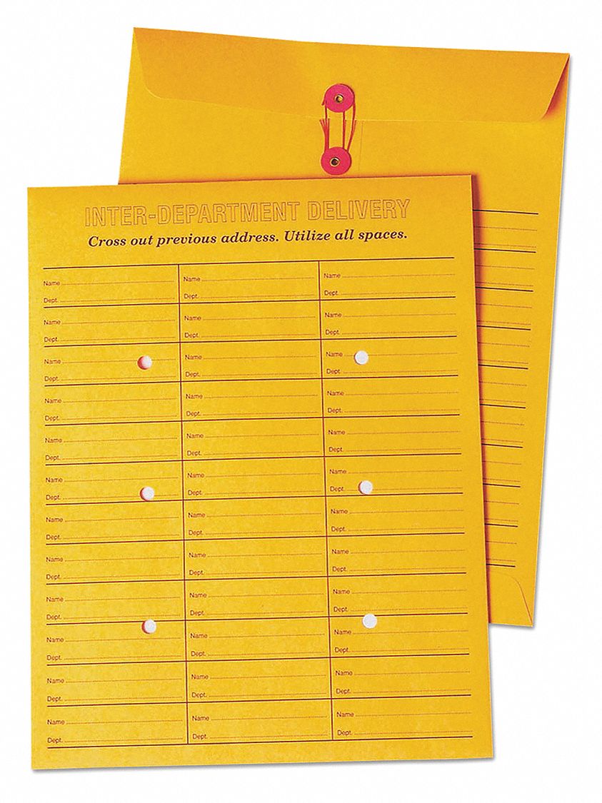 QUALITY PARK Interoffice Envelopes, Material Kraft, Envelope Closure