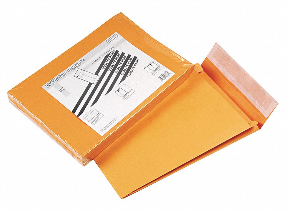 QUALITY PARK, 131/2 Envelope Size, Top, Expandable Envelope 23K945