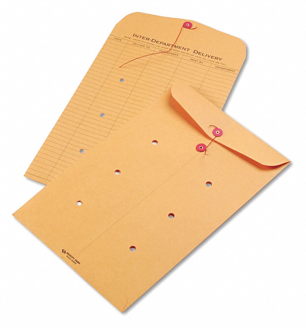 QUALITY PARK Interoffice Envelopes, Material Kraft, Envelope Closure