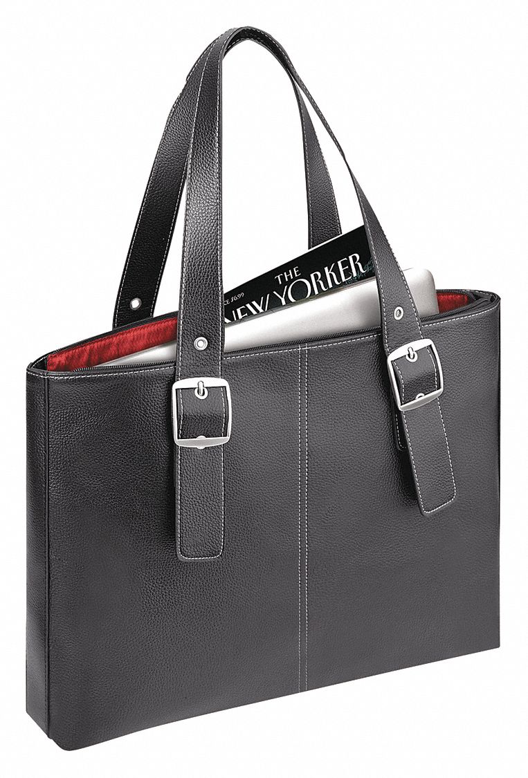 SOLO Vinyl Laptop Case for Laptop Up to 16 in, Black/Red 23L313